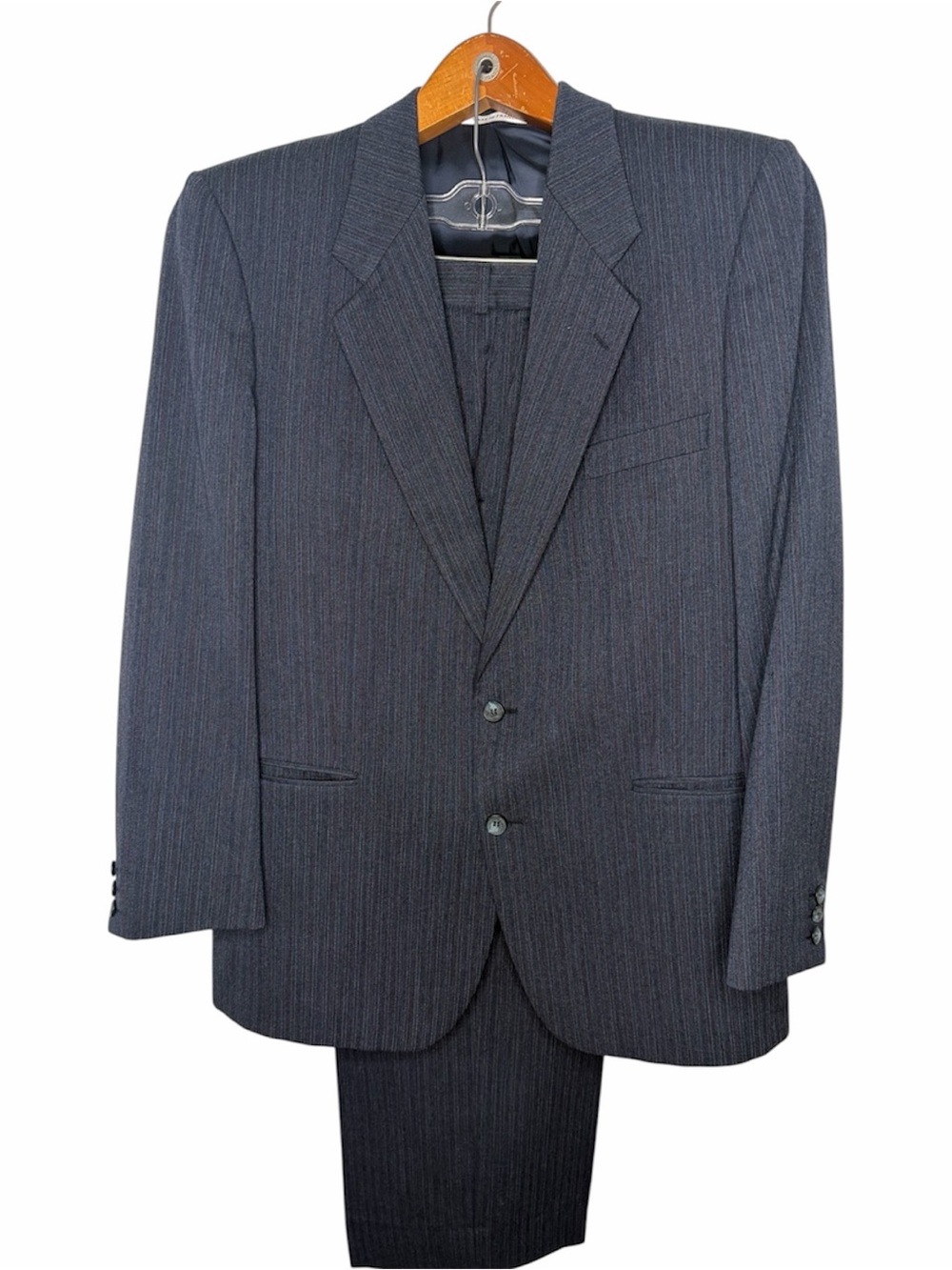 Vintage Yves Saint Laurent YSL Wool Suit  Men’s 42R  -Pants 35" W- 27" L (hemed)